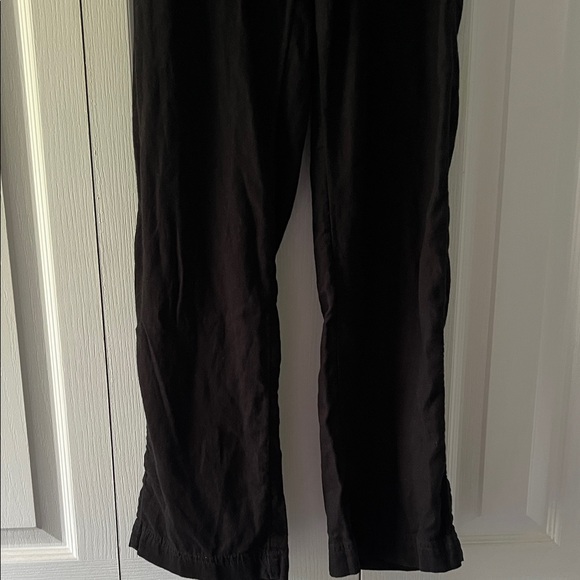 Caslon Linen Blend Black Straight Wide Leg Women's Pants Size XS - Picture 10 of 12